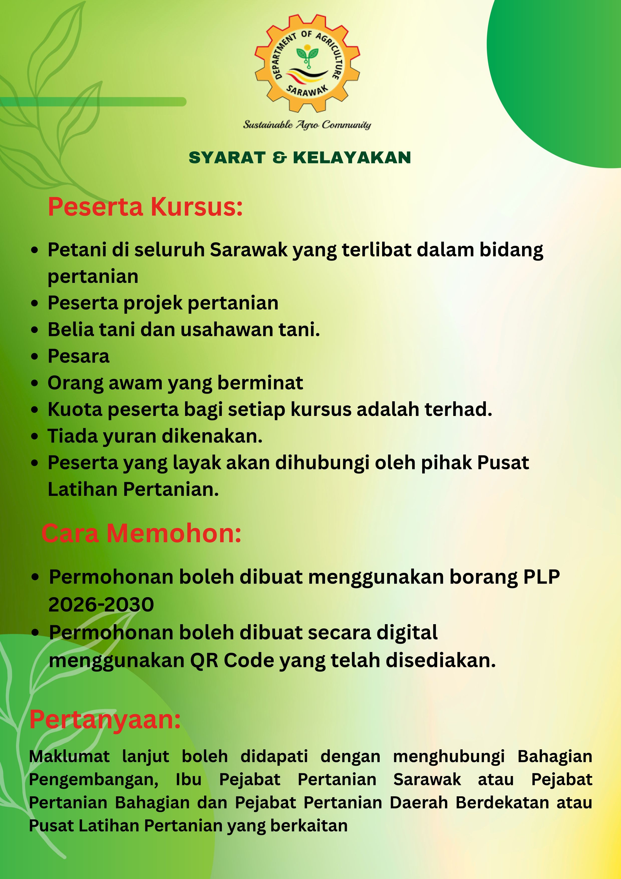 Jadual Kursus Jangka Pendek Tahun 2026